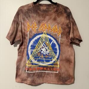 Def Leppard Adrenalize Tie-Dye Graphic T-Shirt XL